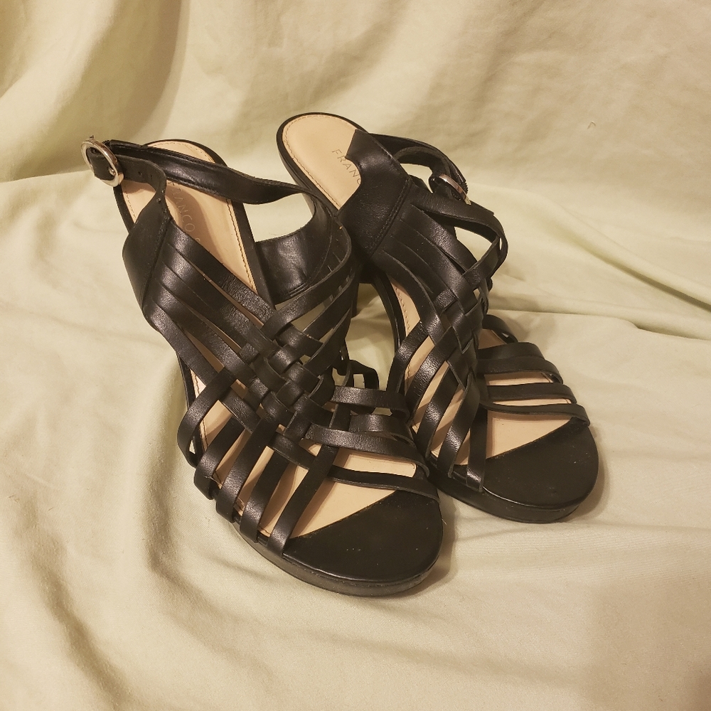 Franco Sarto Black Heeled Sandals